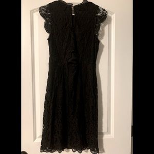 Black lace overlay dress